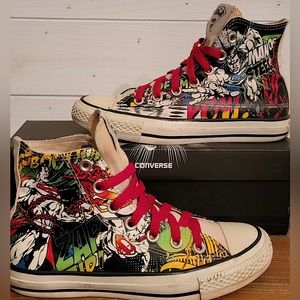 DC comics Superman converse sneakers women’s size 6 kids size 4